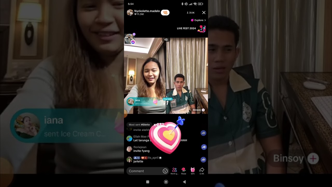 Re-upload due to copyright music Kolette and Binsoy TikTok live