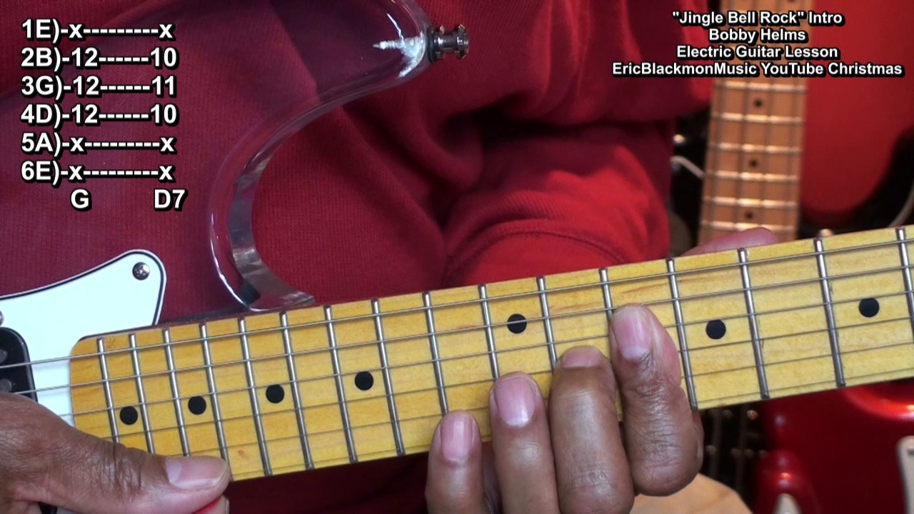 How To Play The Jingle Bell Rock INTRO Electric Guitar Lesson Bobby Helms @EricBlackmonGuitar