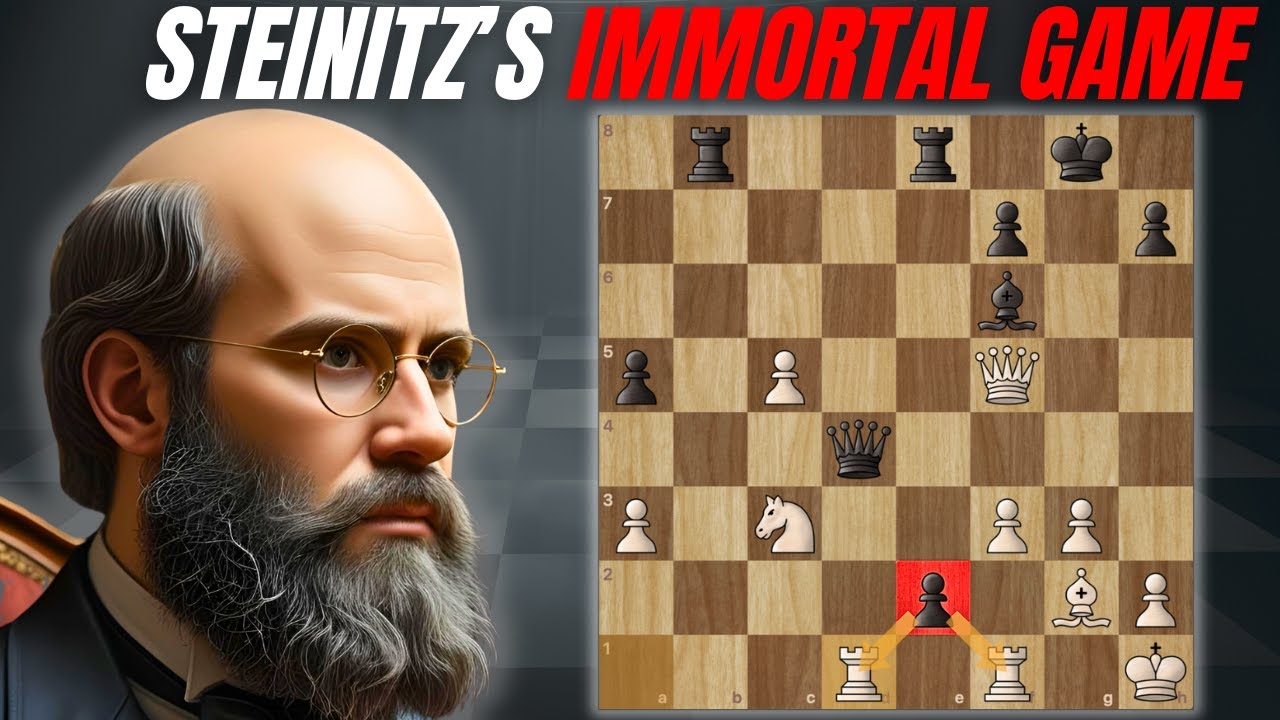 Бессмертная партия Стейница! | Чемпионат мира 1886 г. (партия 19)