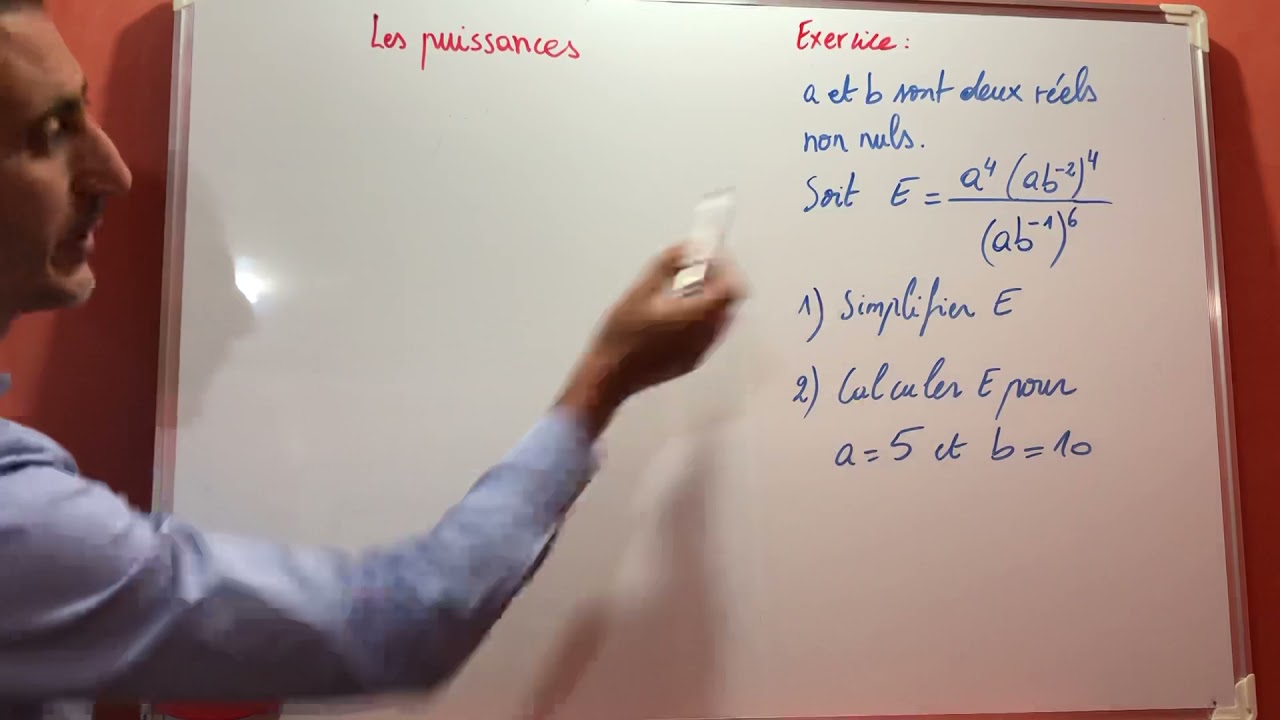 Les puissances partie 2 : Exercice corrigé