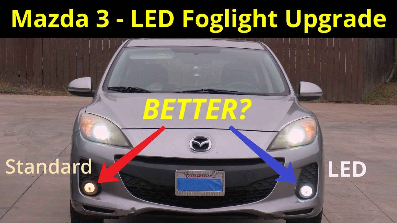 Простая замена/модернизация светодиодных противотуманных фар Mazda 3