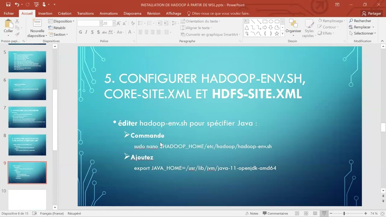 Installation de Hadoop sur Windows via WSL