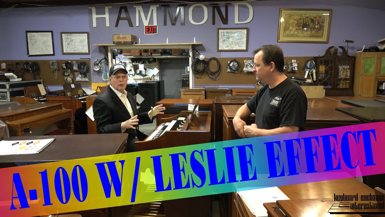 A -100 with Leslie effect. No Leslie is required. Run through your PA system!