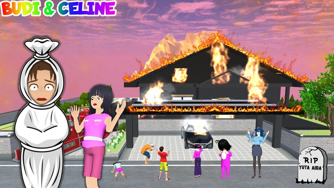 Yuta Meninggal Kebakar Api 😭 Rumah Yuta Mio Kebakaran Mio Sedih Yuta Jadi Hantu Pocong | Sakura