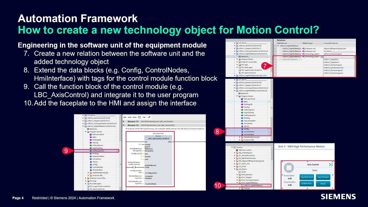 10. How to create a new technology object for Motion Control?