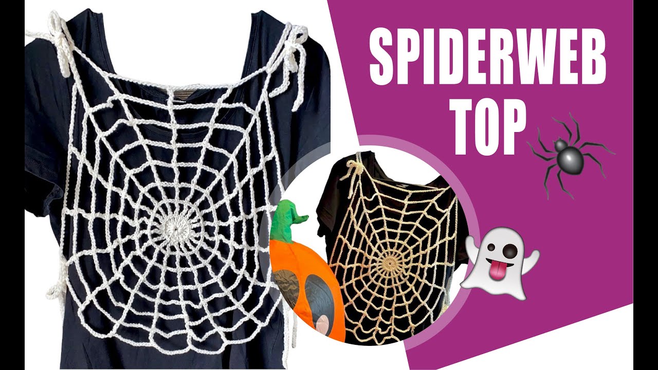 Spiderweb Top for Halloween / how to crochet - EASY AND FAST - BY LAURA CEPEDA