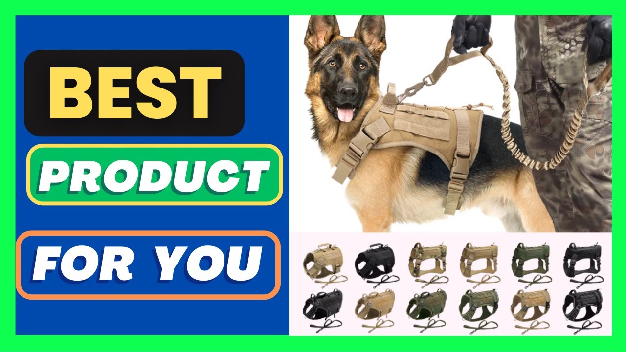 Tactical Dog Harness No Pull Adjustable