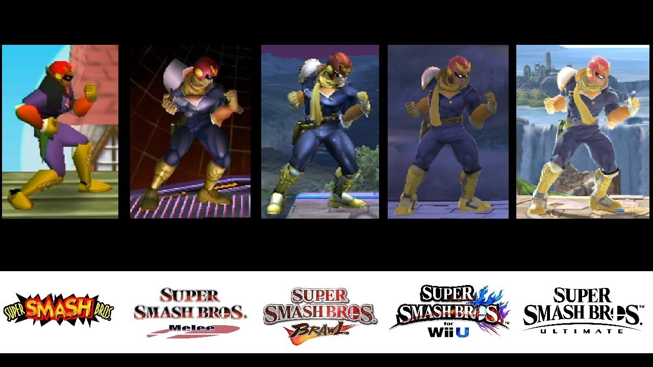 Evolution of Captain Falcon's Moveset in Super Smash Bros. (1999-2018)