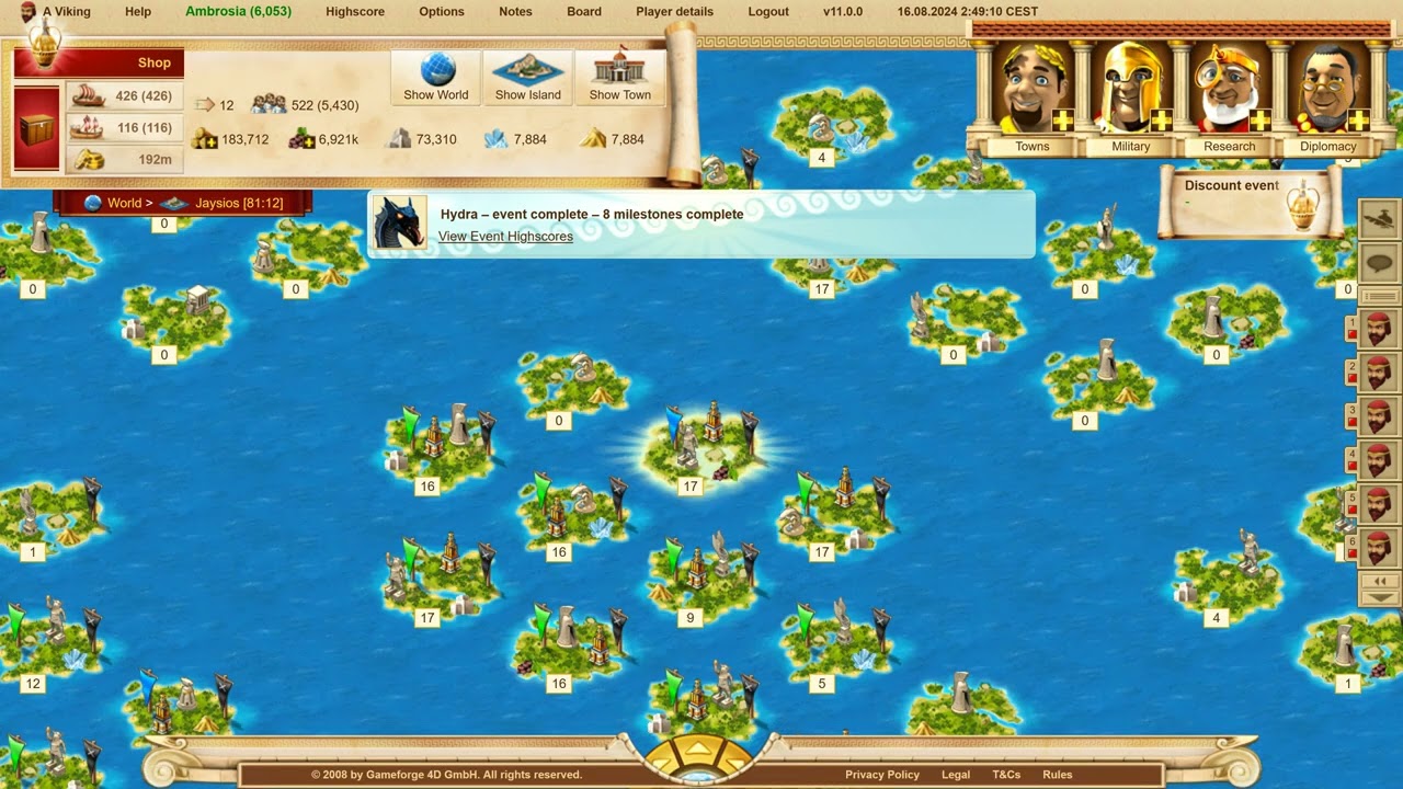 My Ikariam Alliance Manual Donation Rank System