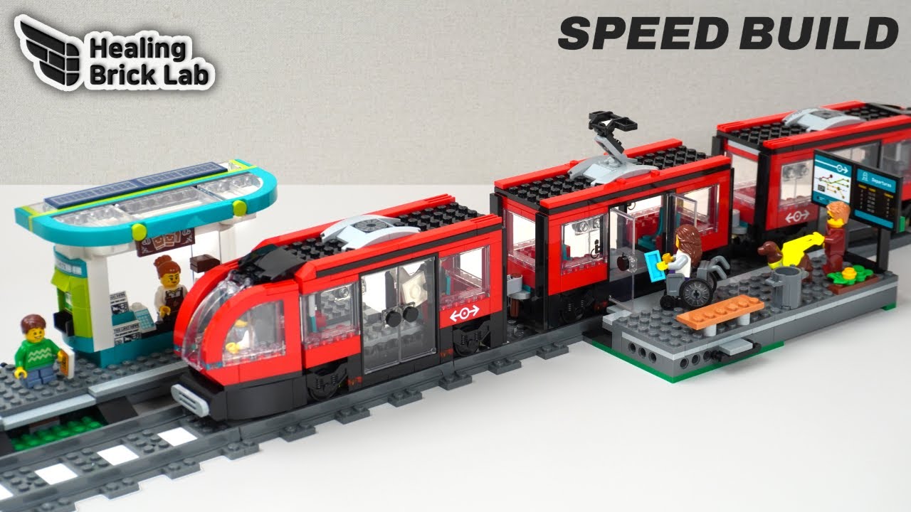 LEGO City 60423 Downtown Streetcar and Station Speed Build