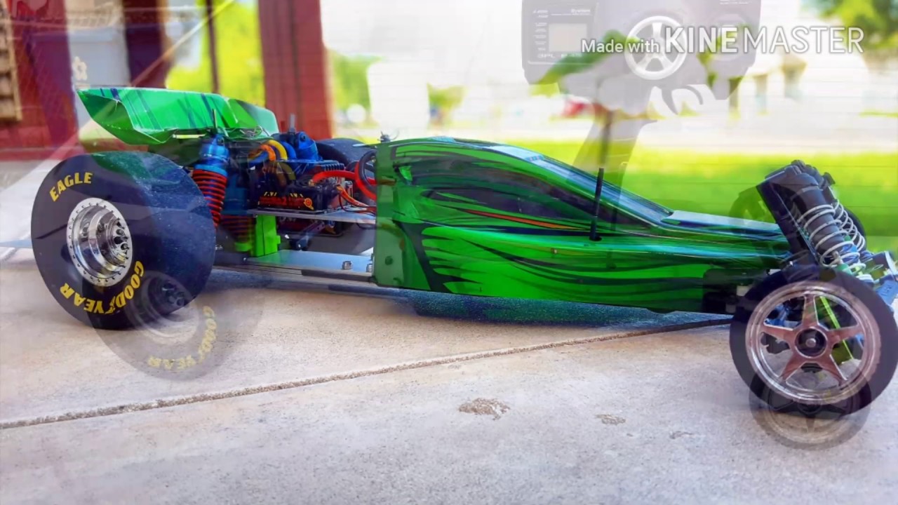 Custom traxxas bandit dragster 3cell testing