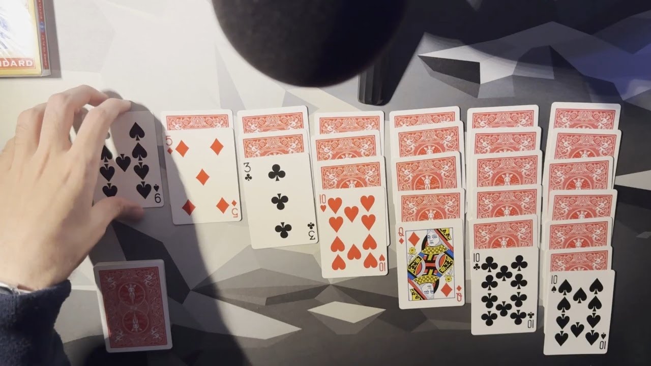 asmr relaxing solitaire and gum chewing (no talking)