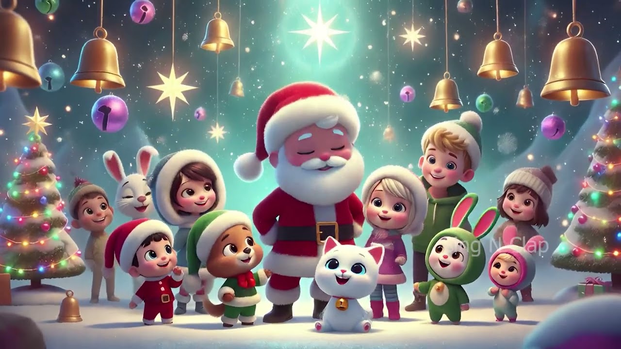 Jingle Bell, Jingle Bell | Happy Christmas Song for Kids | Sing N Clap Nursery Rhymes and Kids Songs