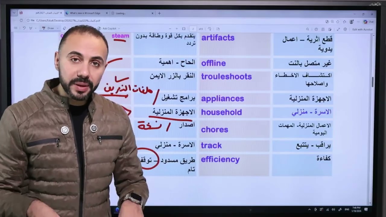 مراجعة كلمات نصف المنهج - لغة انجليزية - ترم اول - ٦ وحدات - مراجعة للانقاذ - معسكر الترم الاول