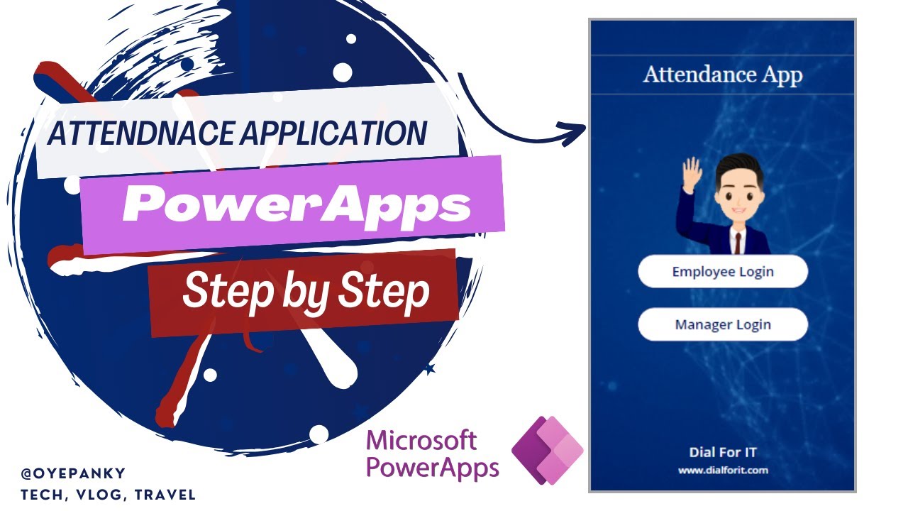 PowerApps Attendance Application Create  - Home Page E1 #powerapps #microsoft