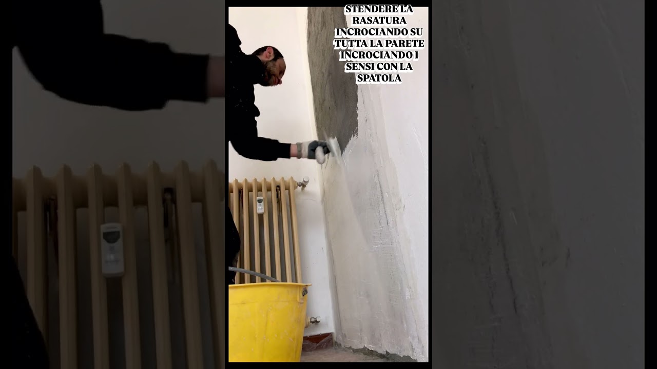 Rasatura e stuccatura parete o muro. #stucco #parete #muro