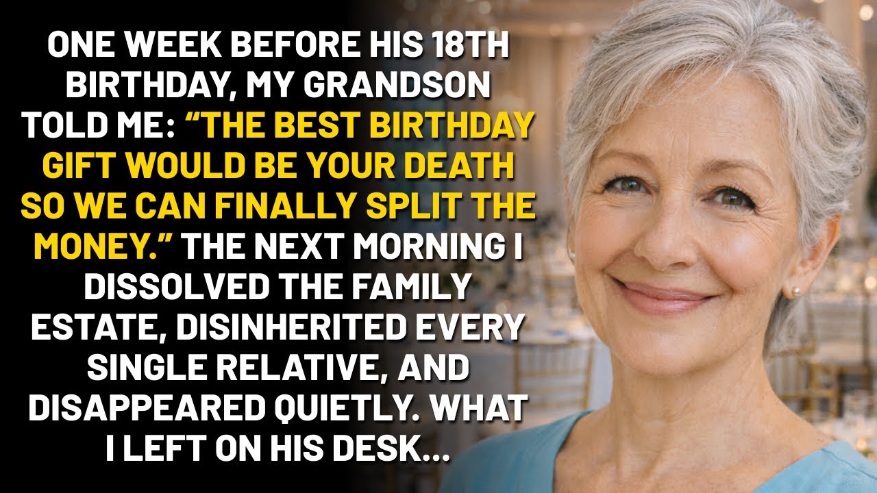 “The Best Gift Is When You’re Gone” My Grandson Said. I Disinherited The Entire Family The Next Day.