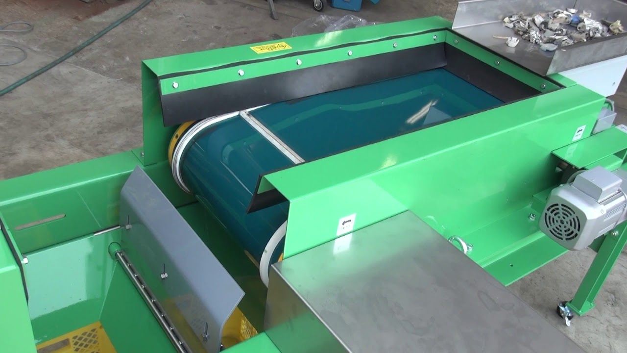 小型アルミ選別機（日本製）の構造・磁選機・ミックスメタルの回収・リサイクル作業