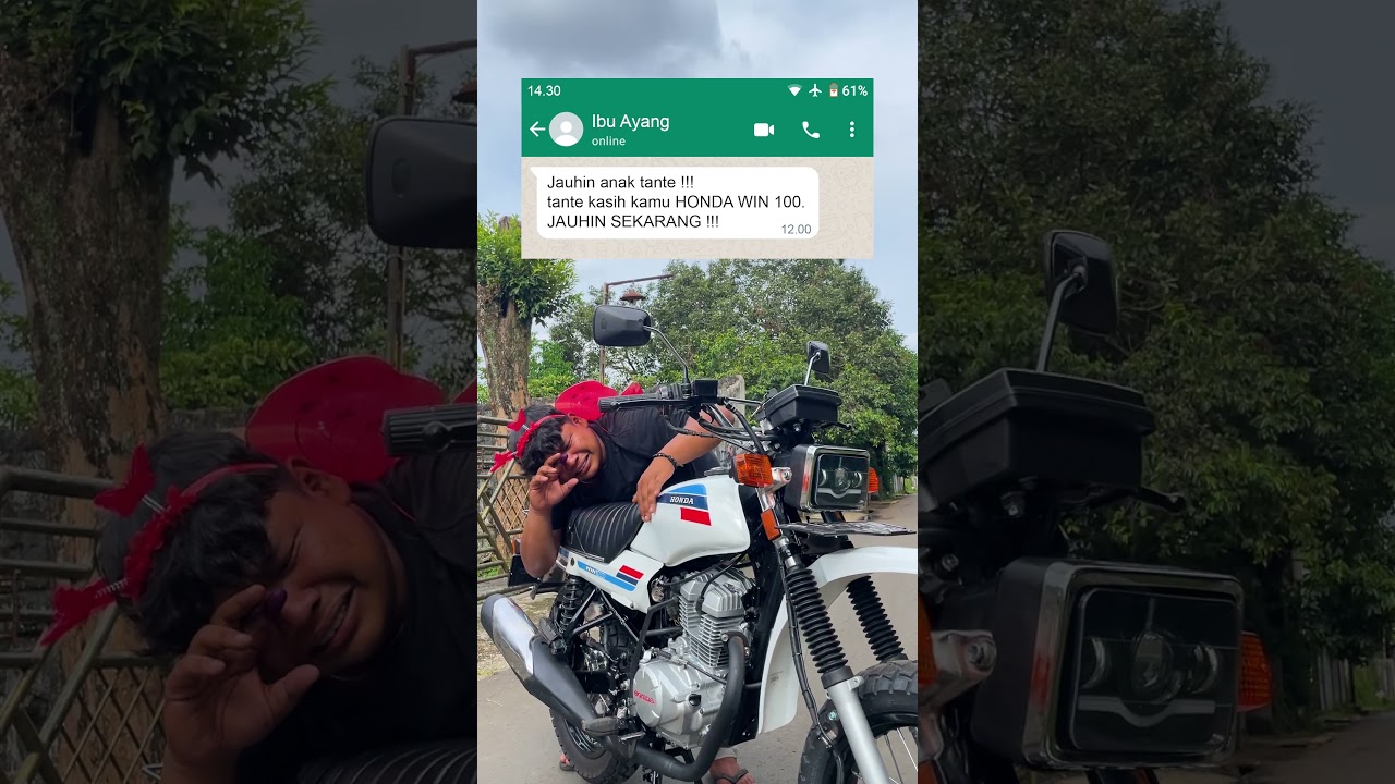 Padahal aku udah CINTA banget sama kamu, tapi HONDA WIN 100 lebih menggoda 😭 #shorts