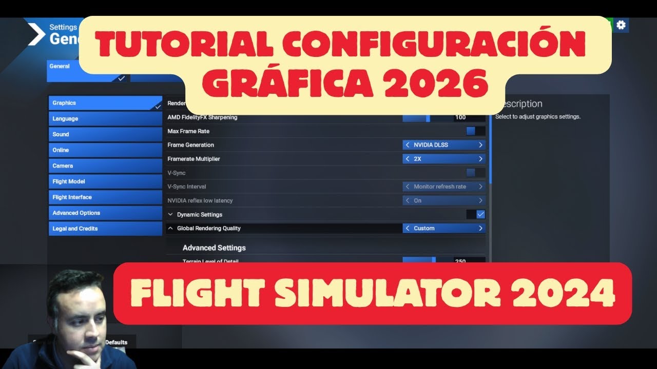 🎓Tutorial Configuración GRAFICA Flight Simulator 2024 en 2026 PC Gama Media - Alta 👌