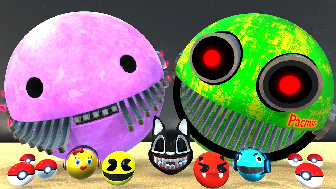 PACMAN & MS-PACMAN & ROBOT PACMAN VS CARTOON CAT & MONSTER PACMAN BEST COLLECTION X-1298