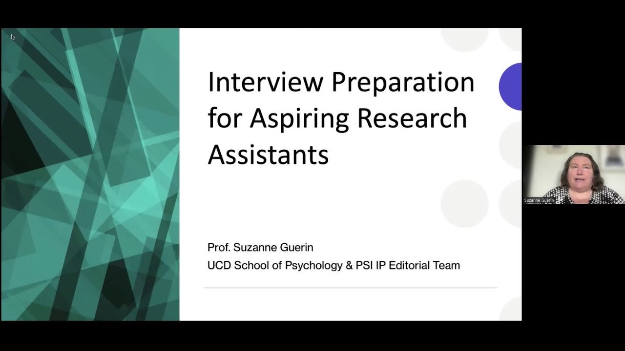 Webinar: Interview Preparation for Aspiring Research Assistants