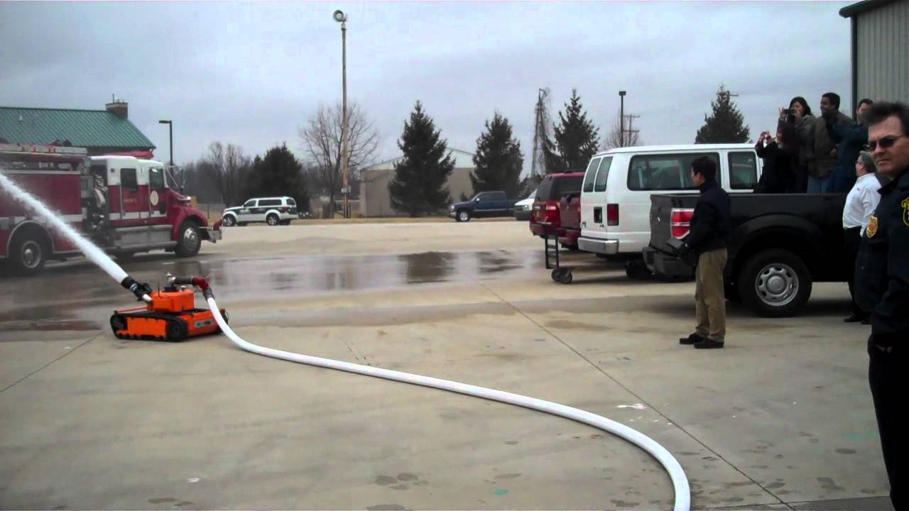 Firefighting robot demonstration (2)
