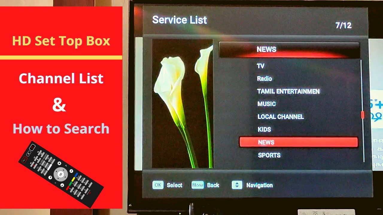 HD Set Top Box Channel List \\ How to search HD Set Top Box