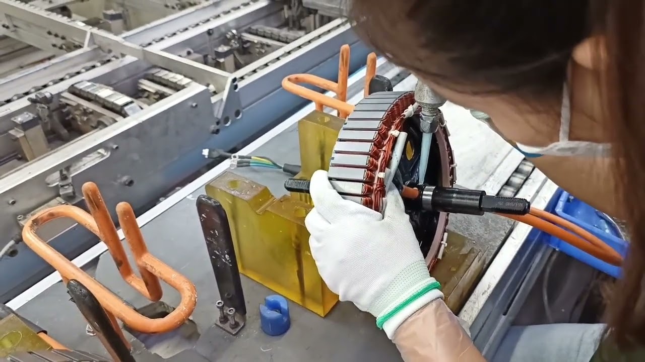 电动车电机是如何制作出来的，今天带大家看下雅迪电机制造车间