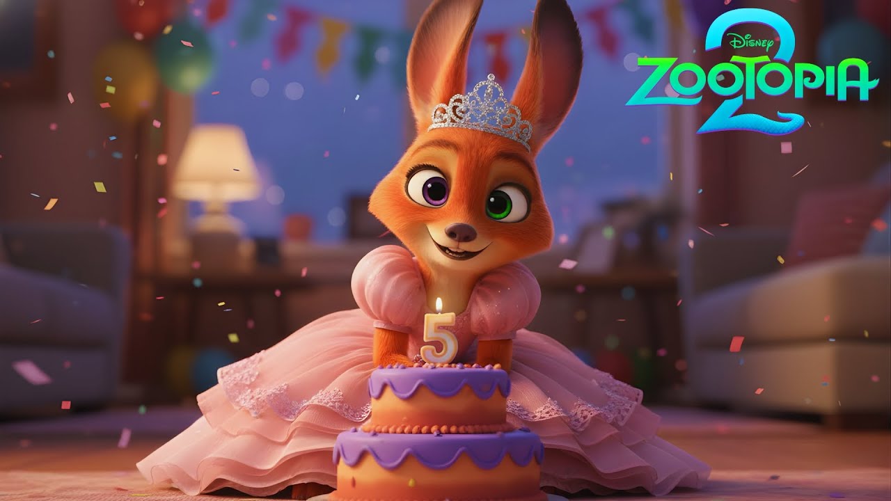 Zootopia 2 Violet’s Birthday Surrounded by Dad Nick and Mom Judy | Color WOW