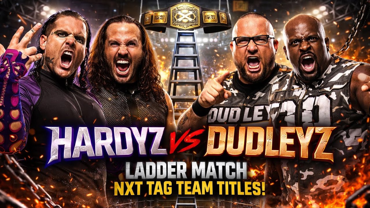 The Ultimate Ladder Battle: HARDY BOYZ vs DUDLEY BOYZ – NXT TAG TEAM GOLD!