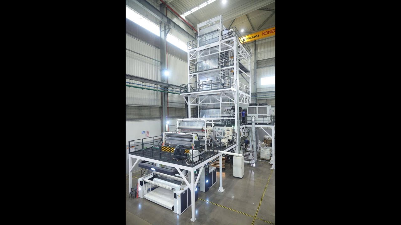 α Flex 3 Layer IBC 2600 75/90/75  | 600 Kg/Hr Coextrusion Blown Film Line | Shubham Extrusion