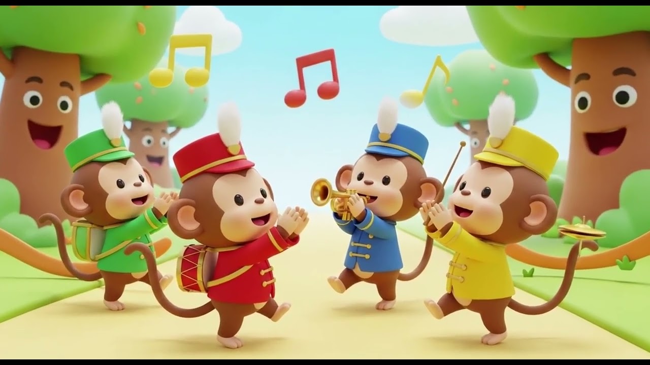 Ten Little Monkeys Jumping On The Bed