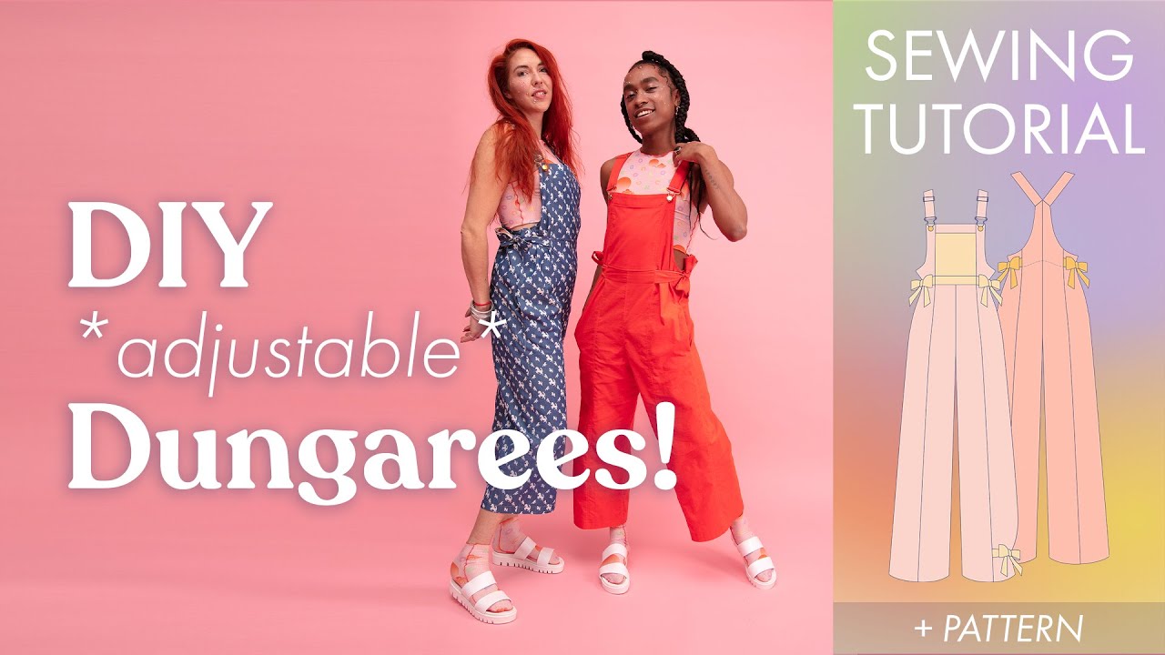 DIY *adjustable* DUNGAREES ☆ sewing tutorial + pattern