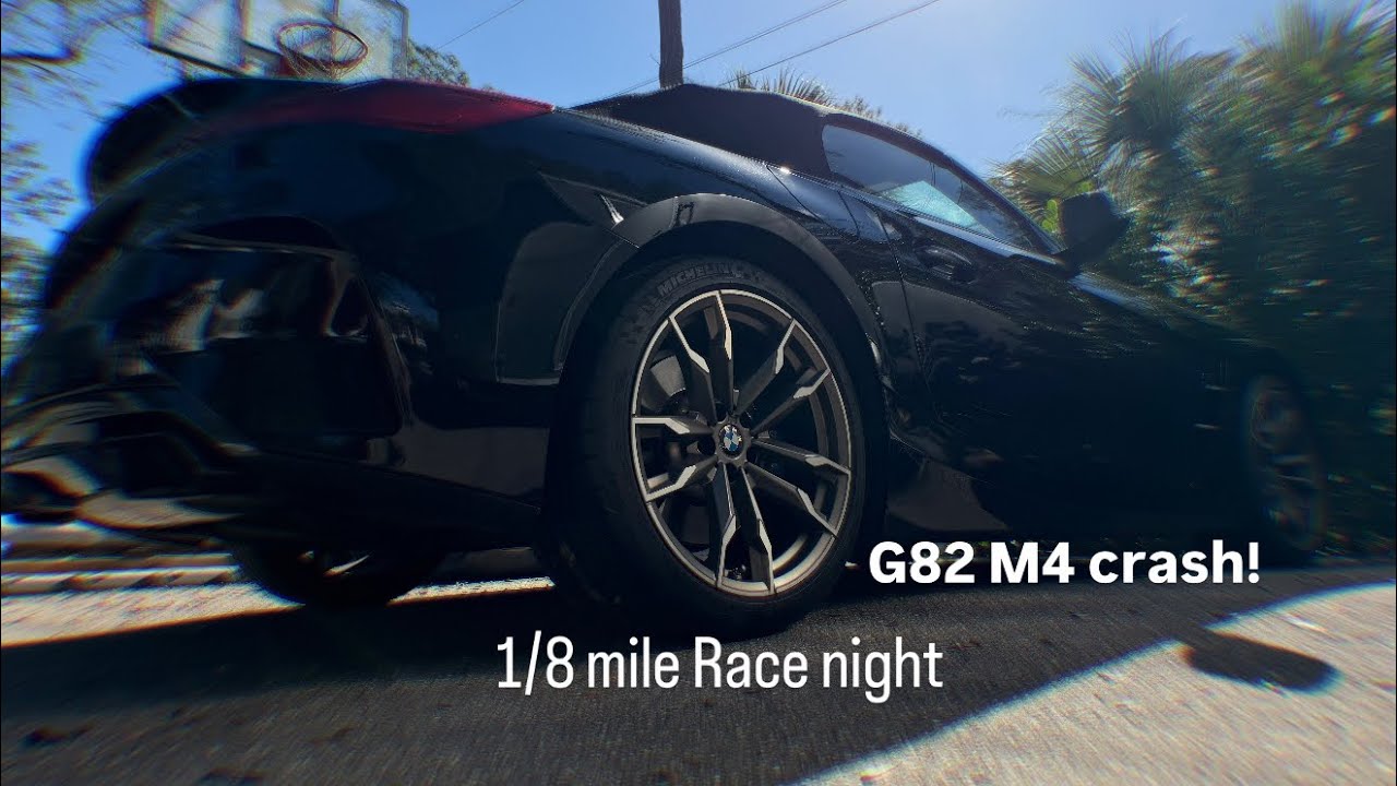Z4 runs 1/8 mile at Drag Strip/ M4 Crash 