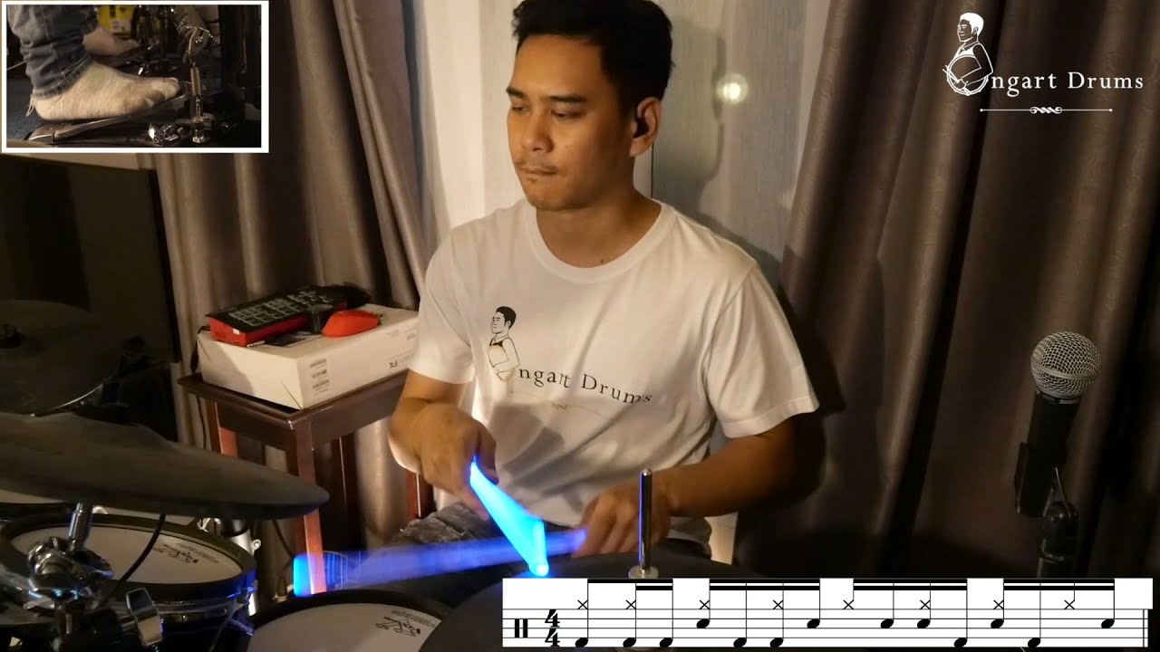 สอนตีกลองชุด 9 จังหวะ Funky Groove Variation by Ongartdrums |  เรียนตีกลองชุด | ครูเอิร์ธสอนกลอง