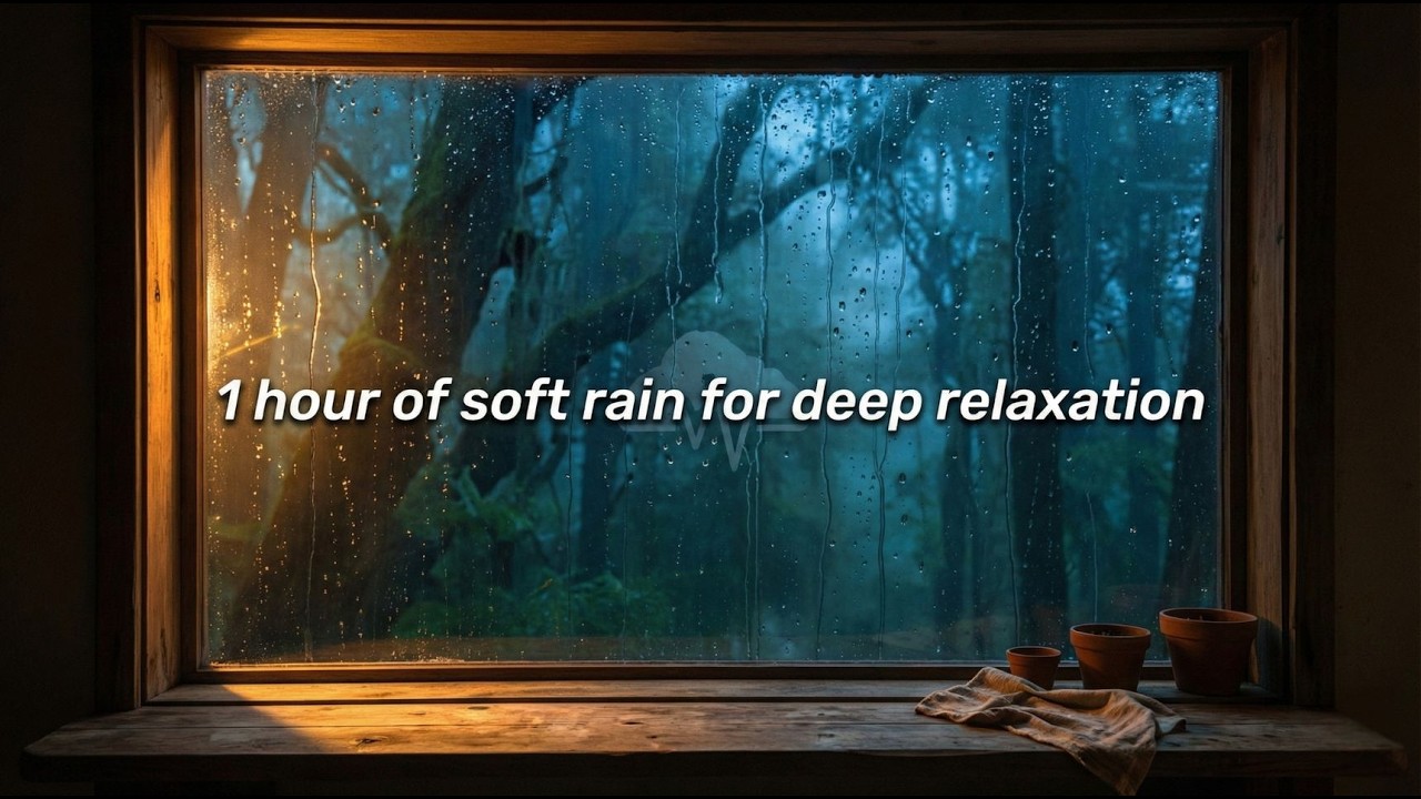 Soft Rain & Distant Storms for Deep Relaxation 🌧️ 1 Hour Sleep Ambience