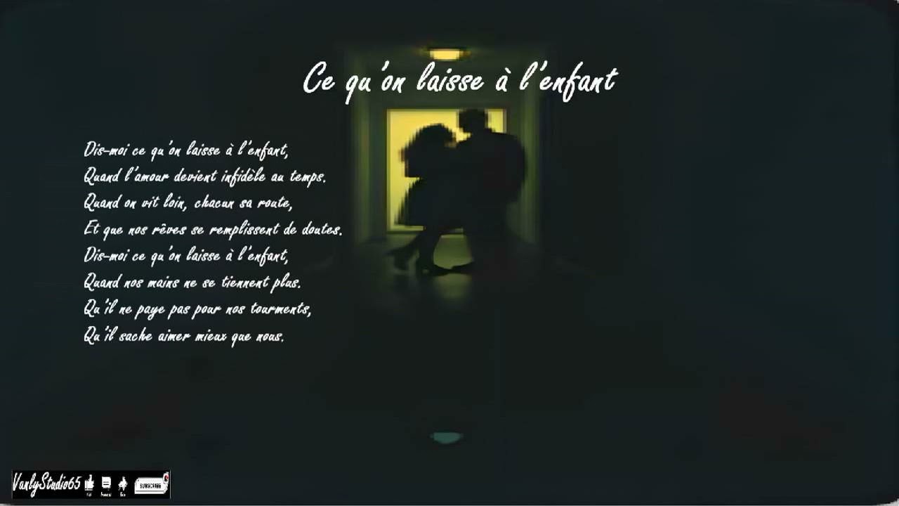 Ce qu’on laisse à l’enfant