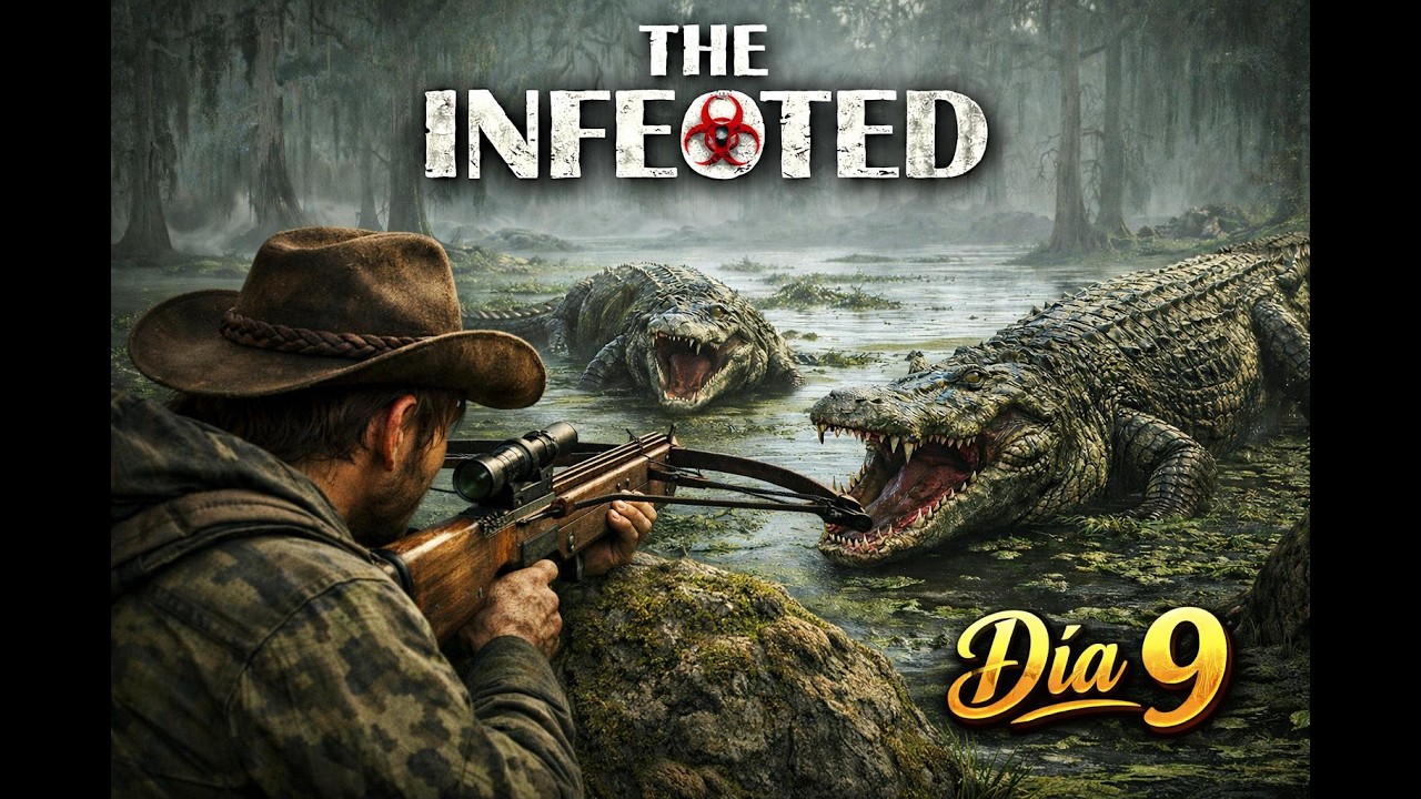 THE INFECTED Dia 9, CAZAMOS  a los CAIMANES, y BASE TOUR,  Juego de supervivencia Zombie en Español
