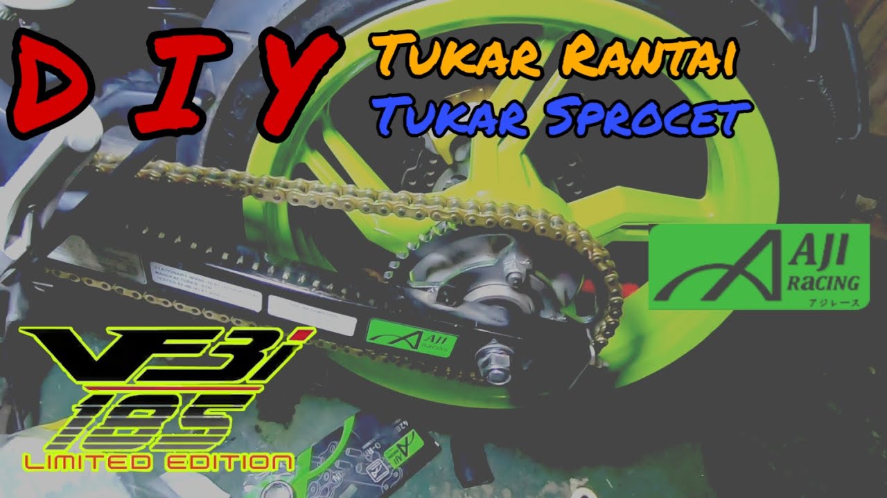 SYM VF3I 185 | Tukar Rantai, Sprocket Besar Dan Kecil | D I Y