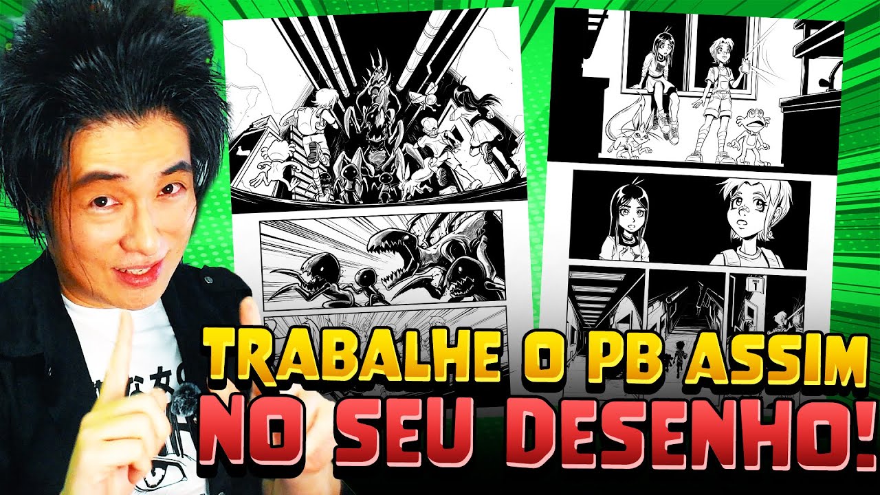 TÉCNICAS para desenhar NARRATIVA VISUAL em QUADRINHOS preto e branco | Sketch Crás