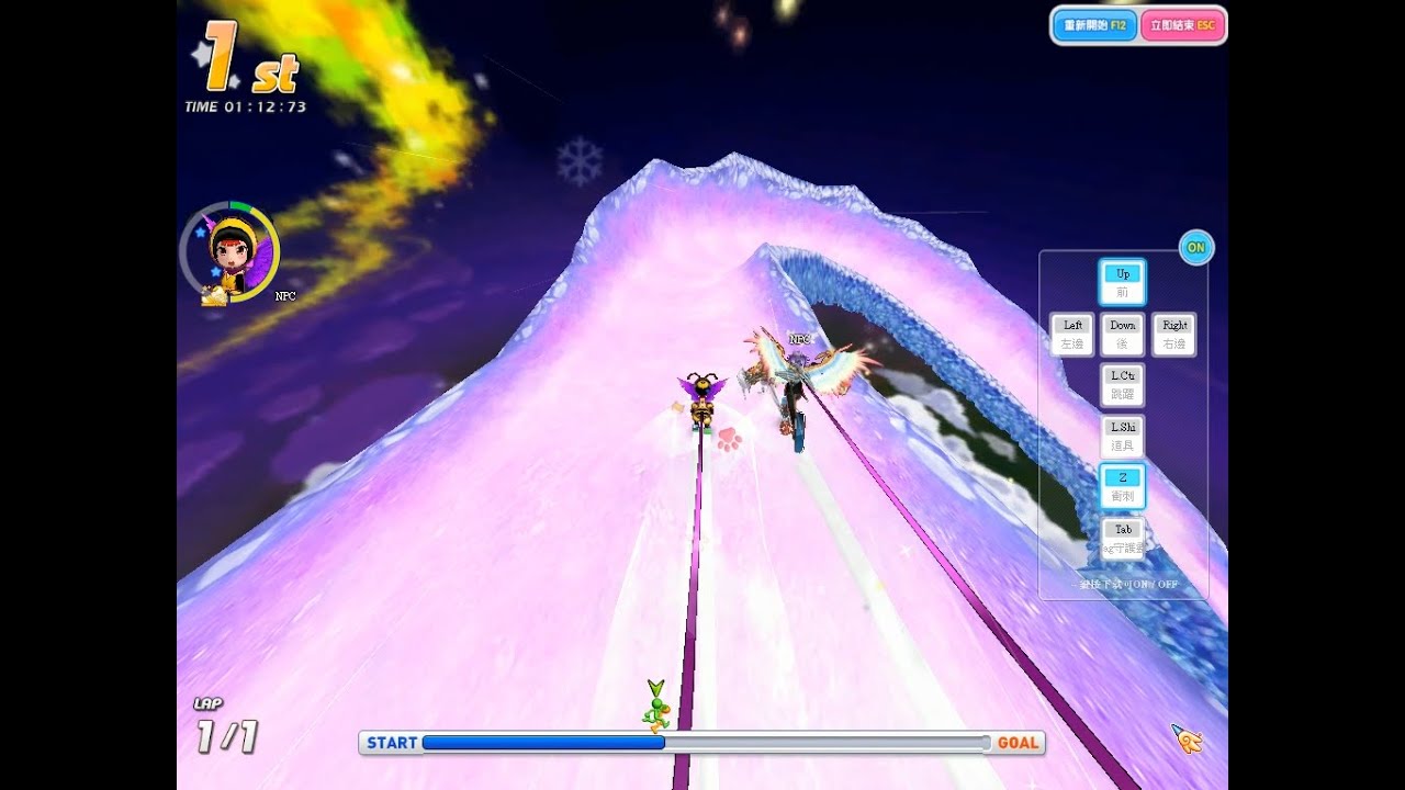 跑Online，極限雪道02:34:21，小蜜蜂挑戰贏過高手！