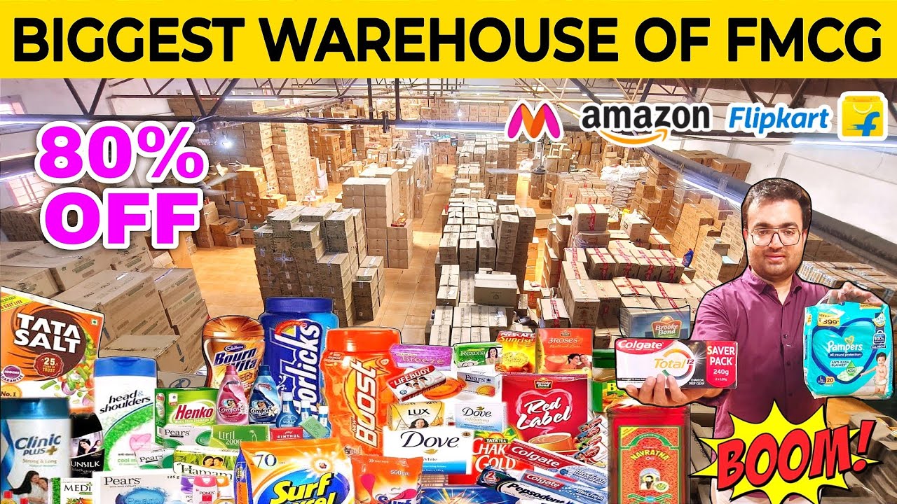 BIGGEST WAREHOUSE OF FMCG LOT | BRANDED FMCG PRODUCTS ON UPTO 80% DISCOUNT @Marv India