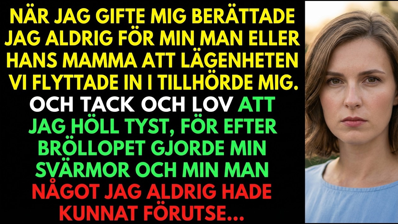 Jag sa aldrig att lägenheten var min—efter bröllopet gjorde de det otänkbara.