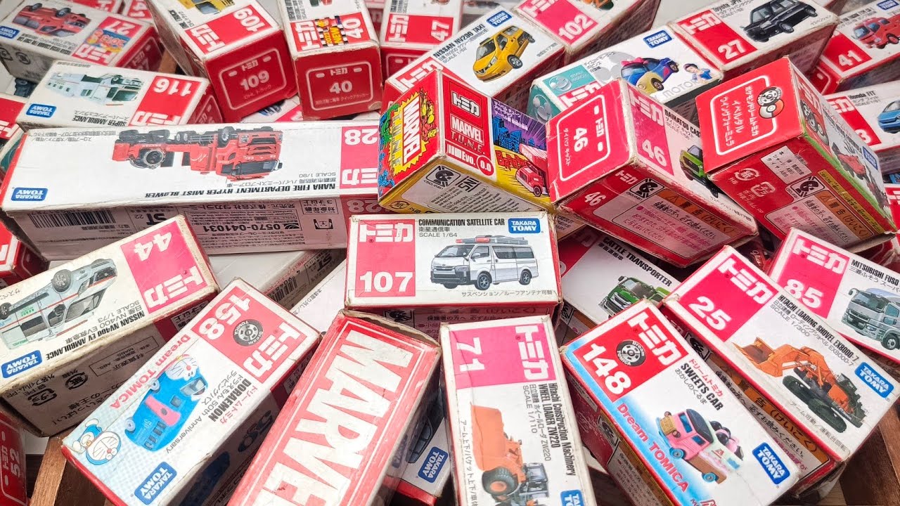 【トミカ】ミニカー大集合! Vo9 遊んだトミカを箱に入れて並べてみました。
