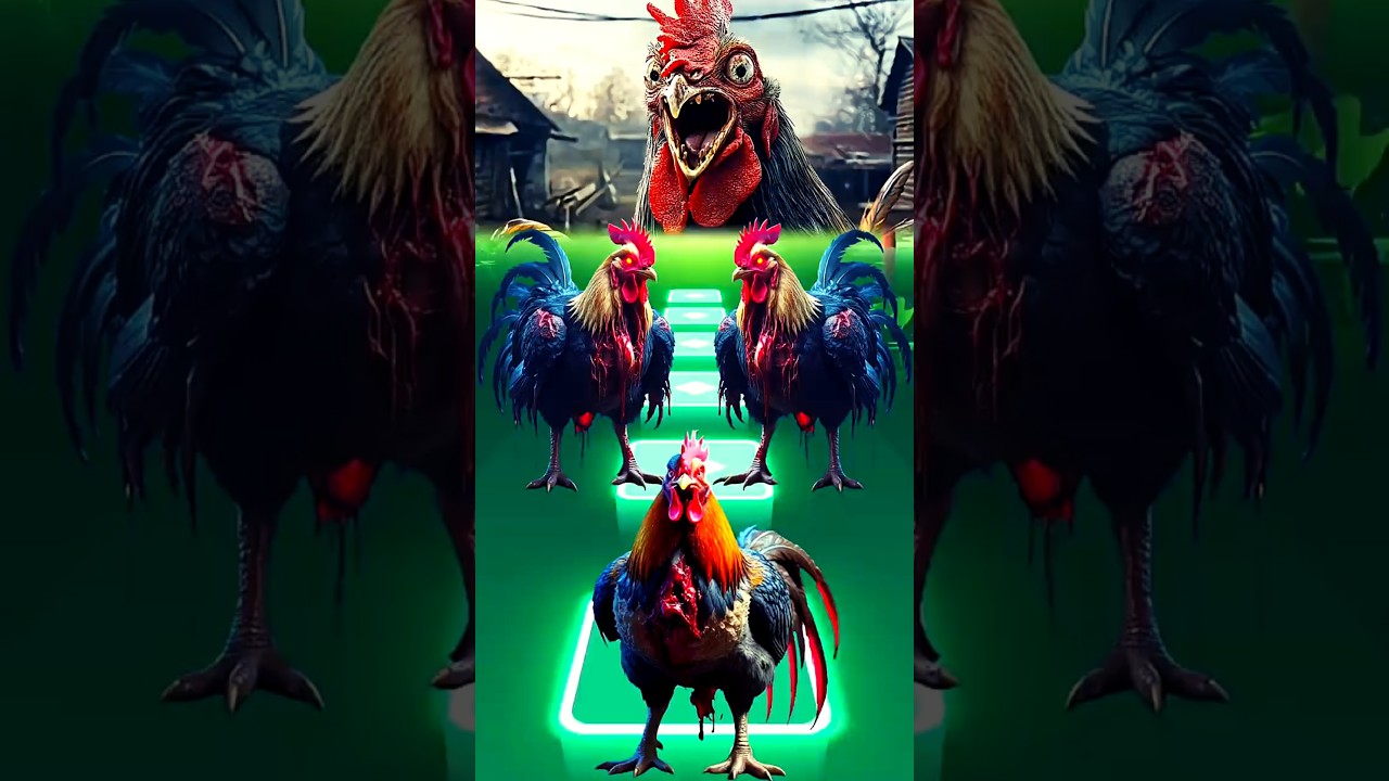 Zombie Rooster🐓| Tiles Hop Animals Dance 