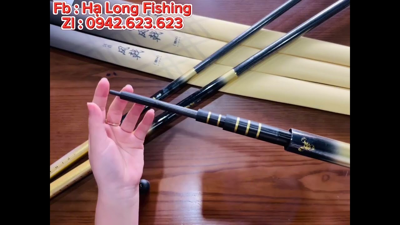 Cần tay handing phong kích độ cứng 5h , độ dài 4m5, 5m4, 6m3 , phận bố lực: 28-19