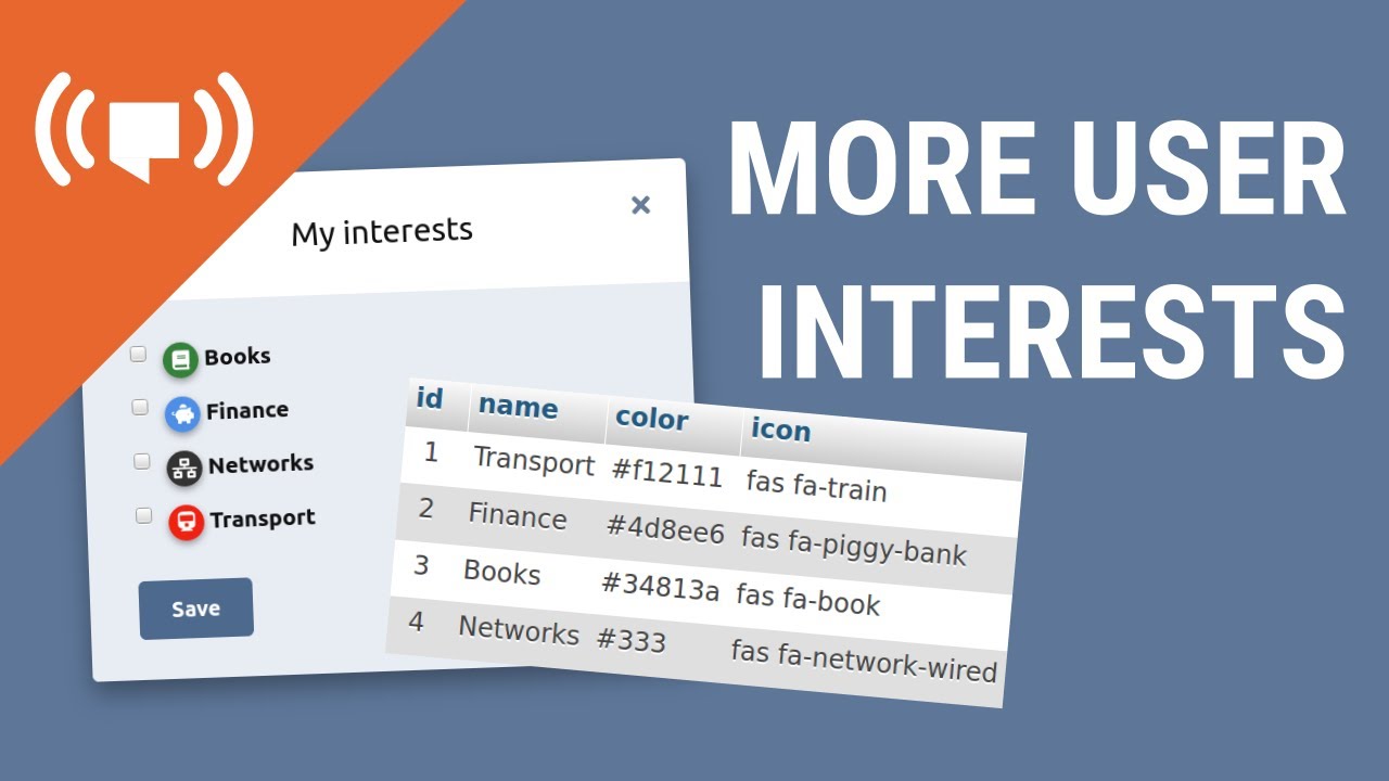 Flarum live coding - User interests extension part 2
