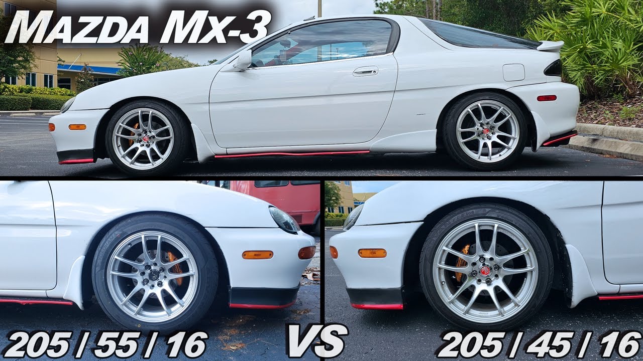 205/45/16 vs 205/55/16 Advan Tire Comparison | Mazda Mx3 Fitment