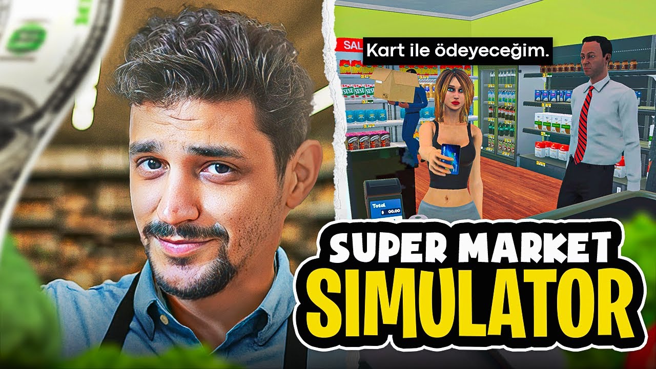 1000 TL bütçe ile MARKET açtım! İlk günden BATACAK mıyız? | Supermarket Simulator | Bölüm 1